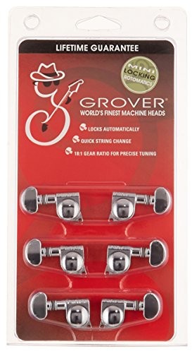 Grover Locking Tuners  Mini 18: 1 3 po każdej stronie, chrom 406C
