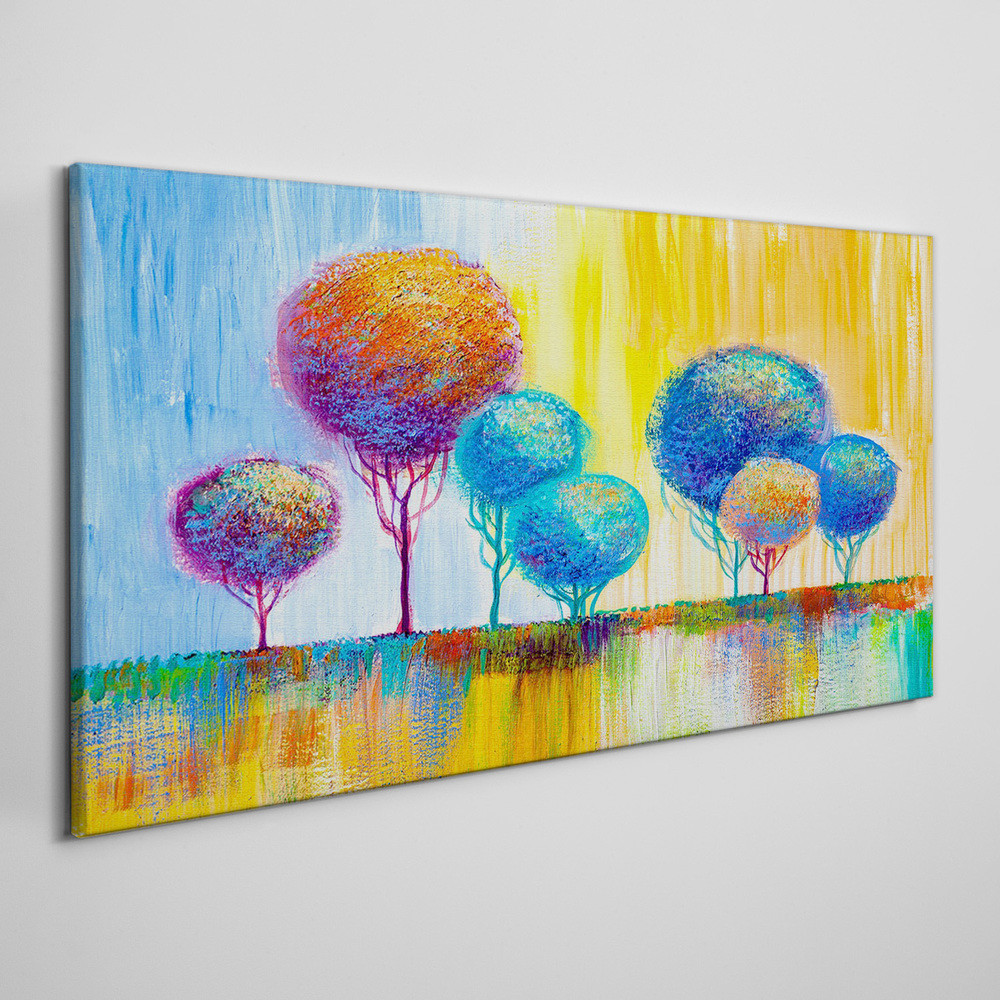 PL Coloray Obraz Canvas Malarstwo Abstrakcja Drzewa 100x50cm