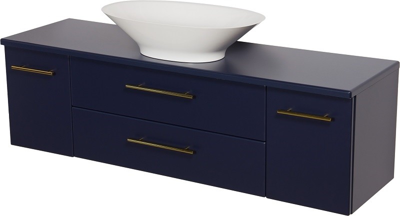 Gante Szafka wisząca z umywalką nablatową 140/39 cm Belli Gold BEL-GN-U140/39C+TULI-610