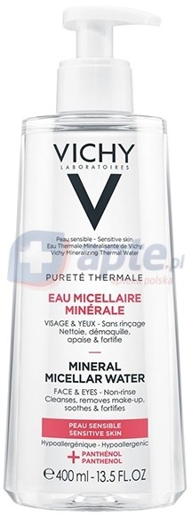 Vichy Puree Thermale mineralny płyn micelarny do skóry wrażliwej 400ml