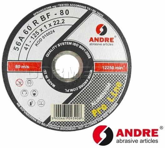 Andre Ściernica płaska do przecinania PRO-LINE, wersja ALUMINIUM, typ 41 - 125MM x 1MM x 22,2MM 95A 60R - (010024)