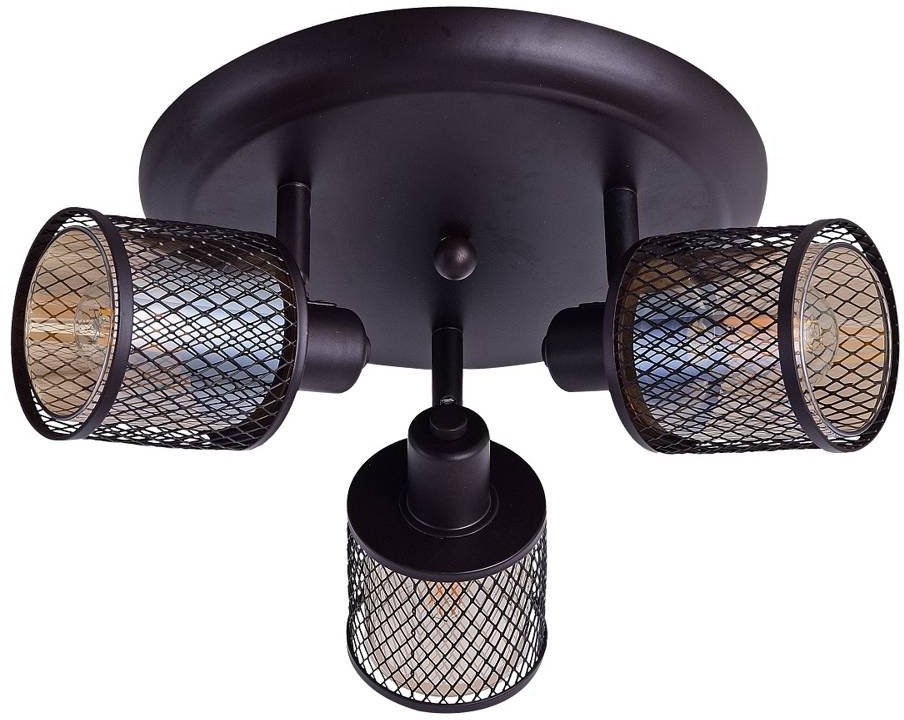 Candellux Lampa sufitowa plafon kawowe złoto bursztyn 3x40W Canabera 98-83098 98-83098
