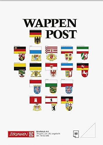 Brunnen 1052646 elektryczny/notesem/herb listów bloczek Post (A4, niezadrukowane, 50 arkuszy, 70 G/M) 1052646