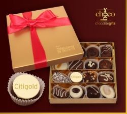 Chocobox Bombonierka-złota-matowa