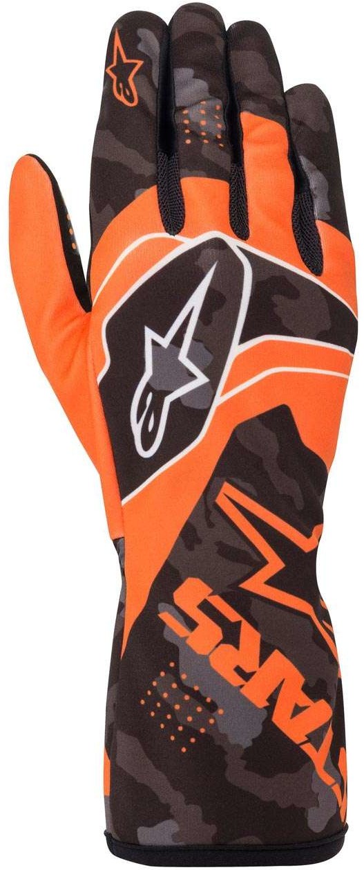 Alpinestars Rękawice kartingowe Alpinestars TECH-1 K RACE V2 CAMO pomarańczowe 3552220-451-S