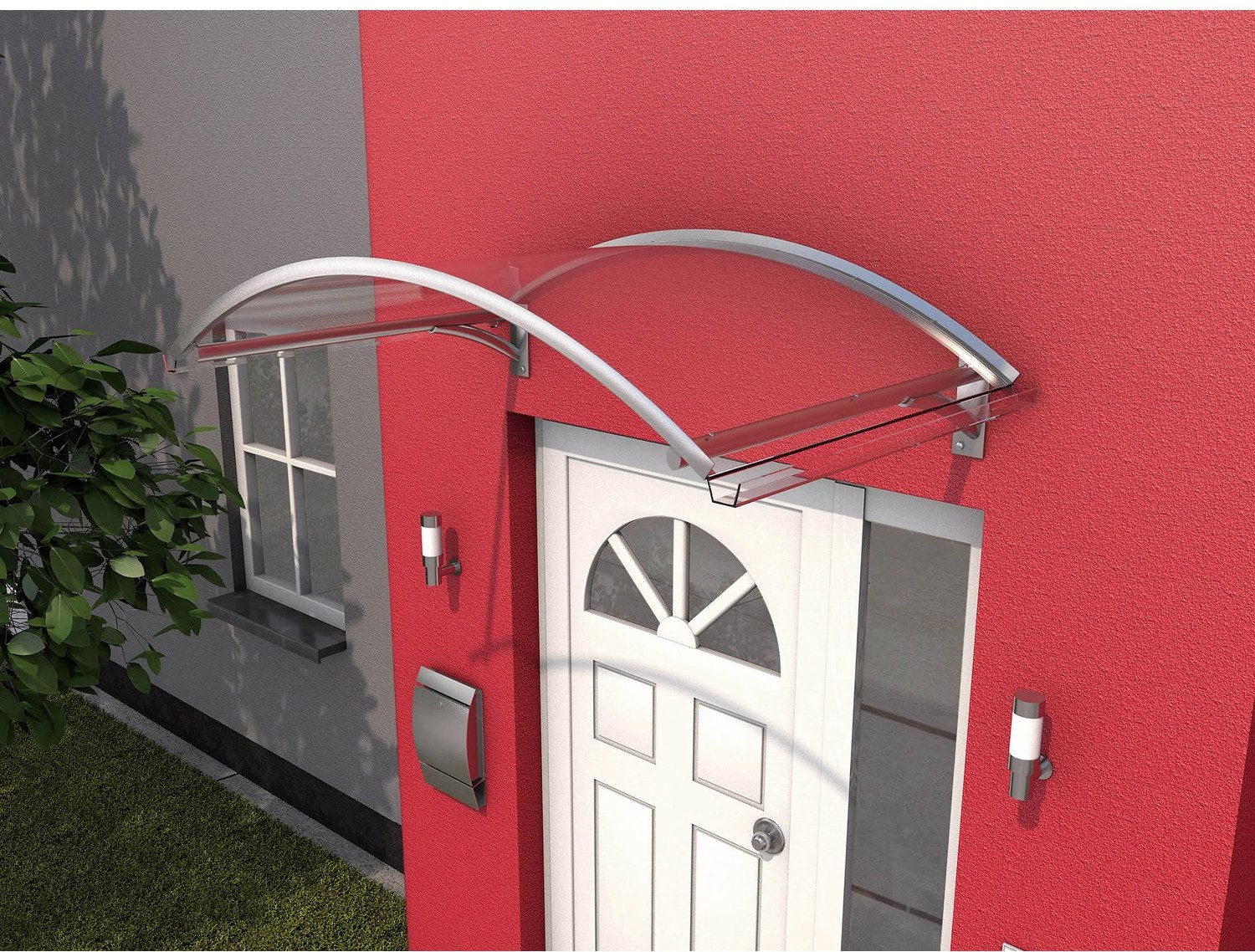 Gutta Zadaszenie BV Secco efekt stali PC lity 3 mm 150x90x32 cm