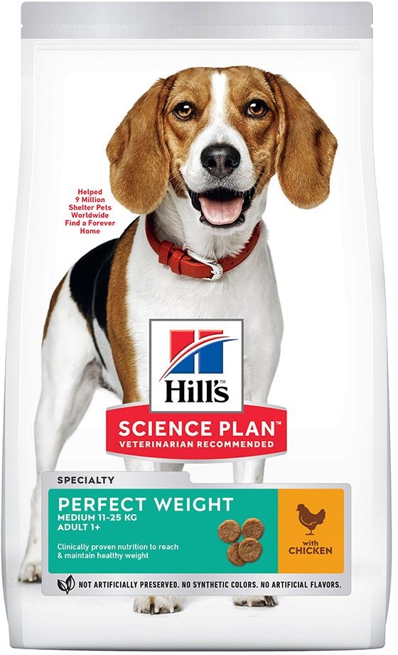 Hills Science Plan Adult 1+ Perfect Weight Medium Chicken 12 kg
