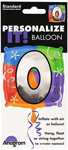 Amscan International Letter o/Number 0 Quad 2459801