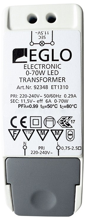 Eglo 92348 - Transformator EINBAUSPOT 70W