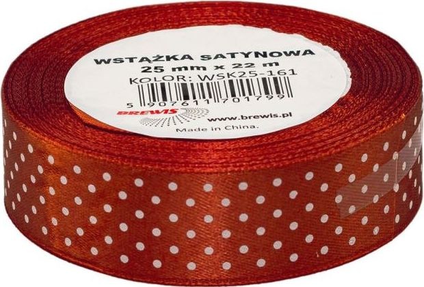BREWIS BREWIS Wstążka satynowa BREWIS kropki 25mm WSK25-161 Brewis AC877BRW