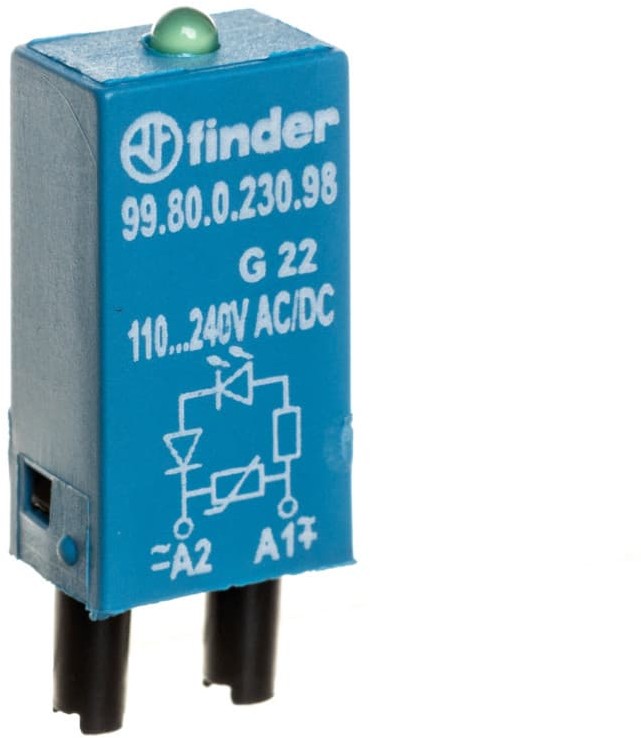 Finder Moduł sygnalizacyjny LED zielony + warystor 110-240V AC/DC 99.80.0.230.98 99.80.0.230.98