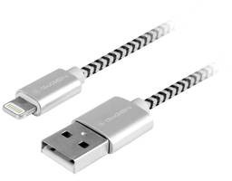 Zdjęcia - Kabel Gogen   USB / lightning, 3m, opletený  Srebrny (LIGHTN300MM24)