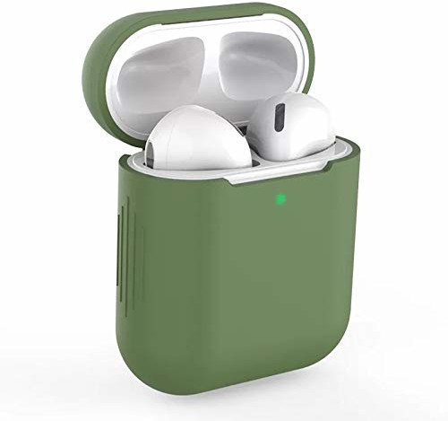 StyleDesign StyleDesign Etui ochronne, kompatybilne z AirPods (1. i 2. generacji), silikon, ciemnozielony