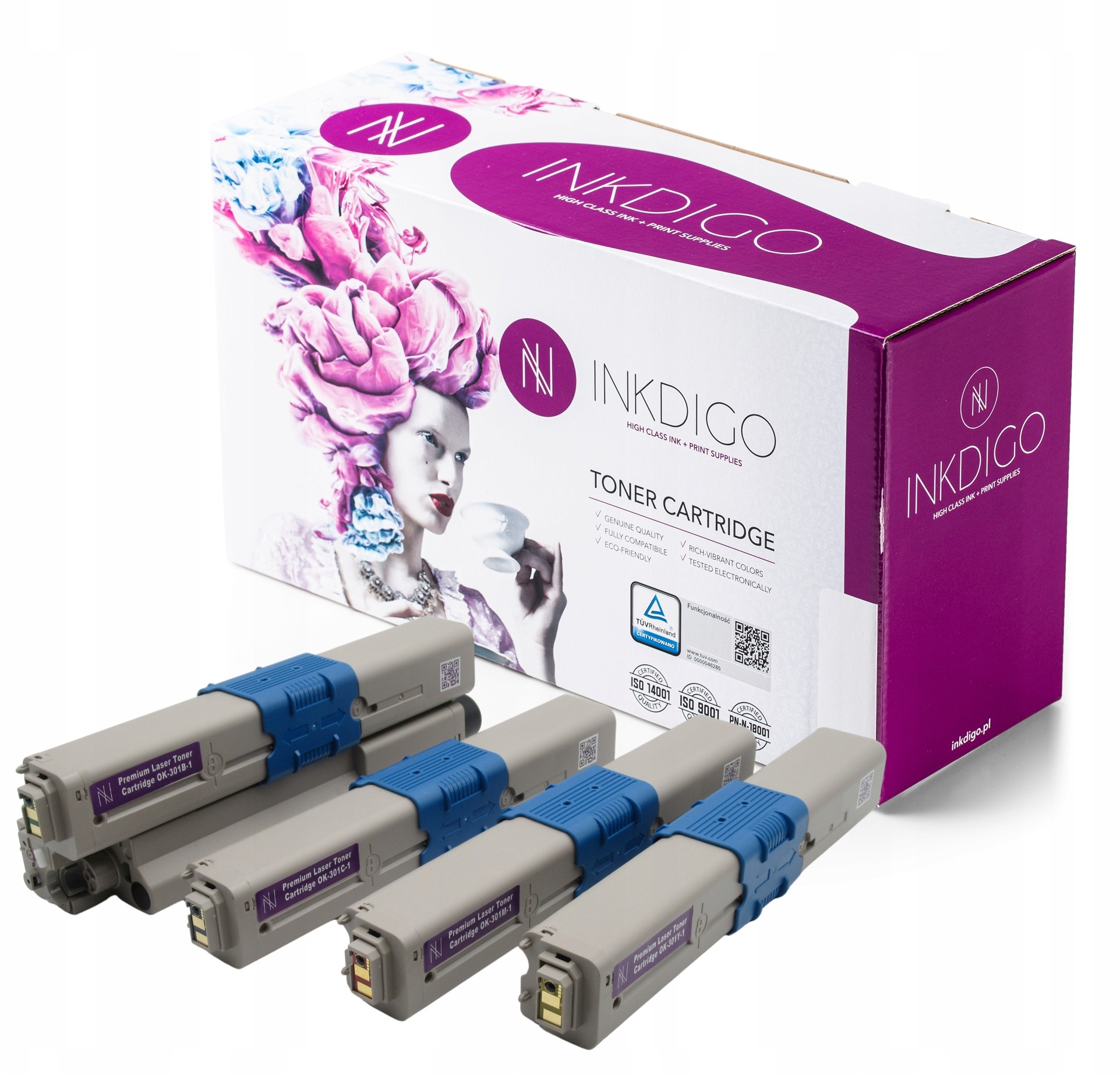 4x Toner do Drukarki Oki C301 C321 MC340 MC342 Dn