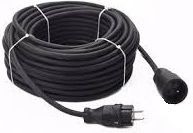 NoName Listwa zasilająca Przedł warsztatowy gumowy,jednogniazdo 2p+Z,16A,4000W,przewód H05RR-F PJ-PRO/Z/30M/3XI