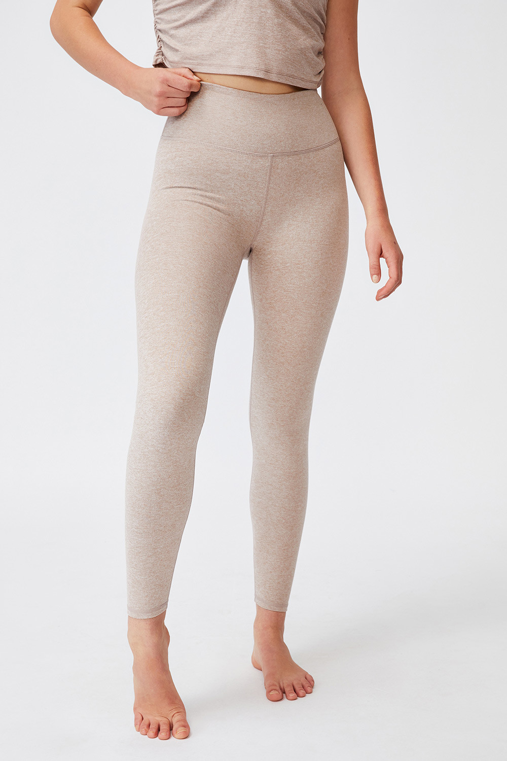 Cotton On Legginsy sportowe So Peachy beżowe