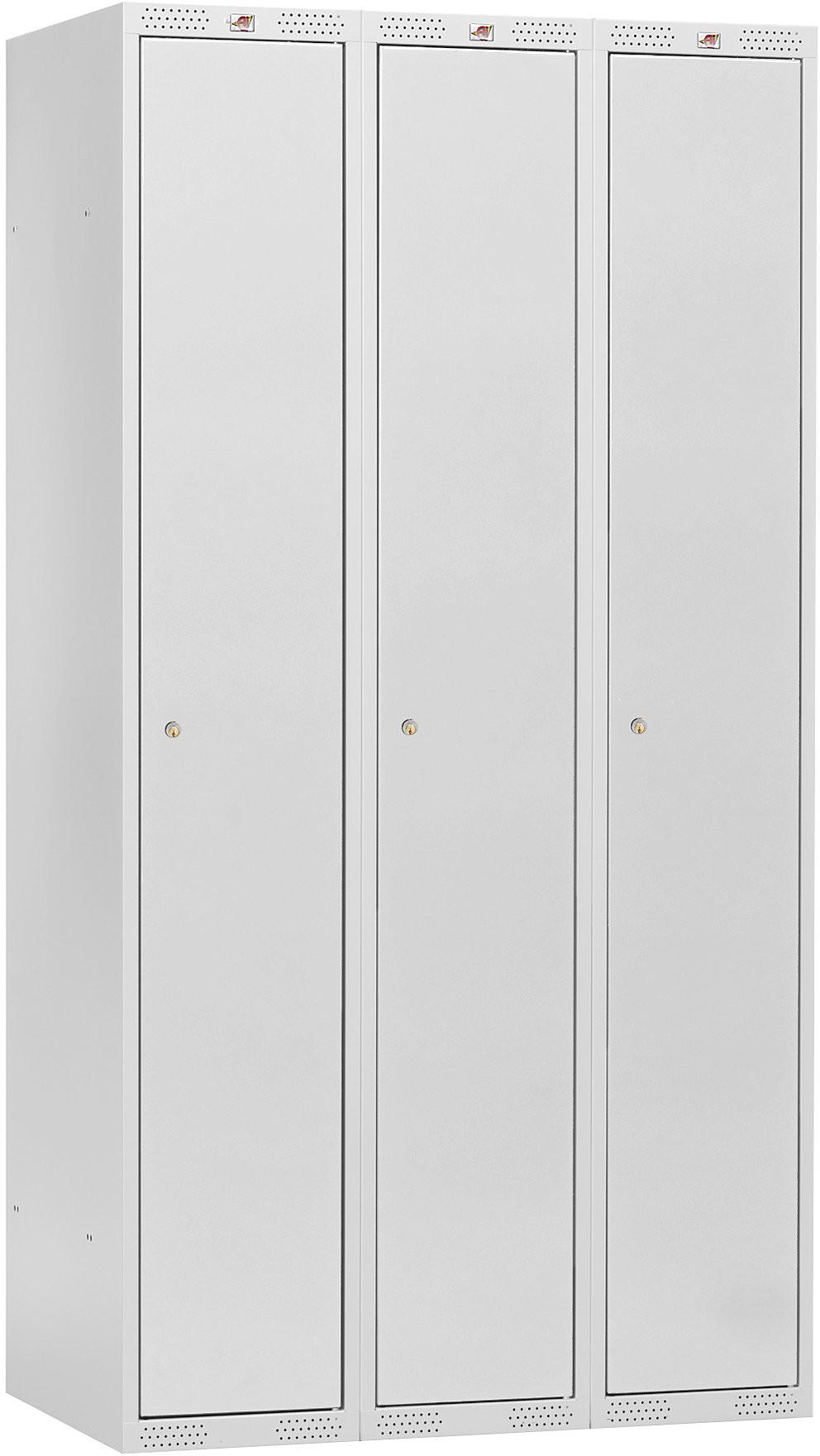AJ Szafki osobiste 3 moduły po 1 skrytce w pionie 1740x1200x550 mm Szara 315403