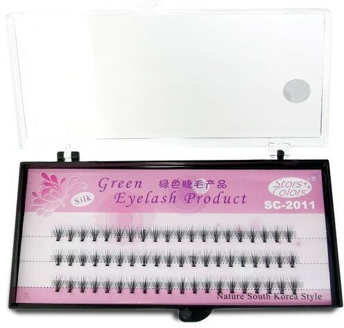 Green Eyelash Wonder Lashes Rzęsy kępki jedwabne SC-2011 6 mm czarne