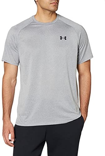 Under Armour UA Tech 2.0 koszulka z krótkim rękawem, lekka i oddychająca koszulka sportowa, odzież na siłownię z technologią antyzapachową mężczyźni szary L 1326413-036
