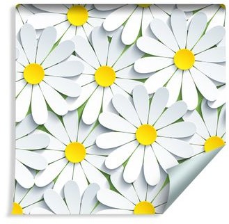 Muralo Tapeta Kwiaty Rumianek 3D 1054861286 T_F_10mx53_W_1054861286_S