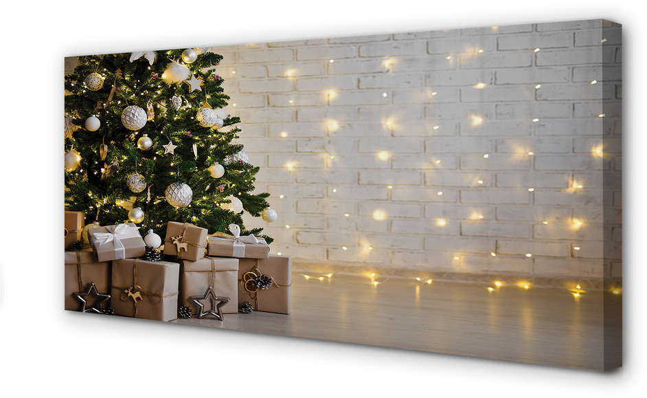 PL Tulup Obrazy na płótnie Choinki prezenty dekoracje 120x60cm