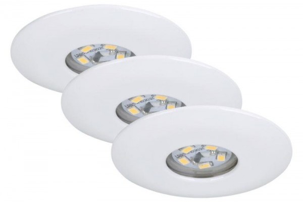 Briloner Zestaw opraw wpuszczanych LED, biała, 3x LED 1,8W 7240-036 7240-036