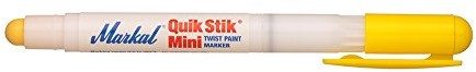 Markal markal 61127 Quik Stik Mini marker, żółty (Pack 12) 61127