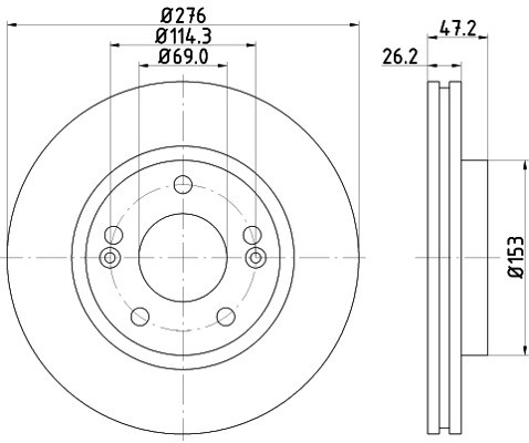HELLA PAGID Tarcza hamulcowa PAGID 8DD355110-951