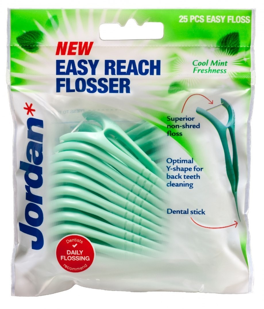 ORKLA Jordan Nici dentystyczne i wykałaczki 2w1 Easy Reach Flosser 1op.-25szt 74351
