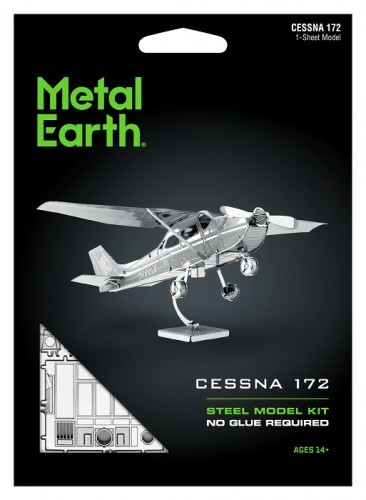 Metal Earth Fascinations Cessna 172 model do składania metalowy.