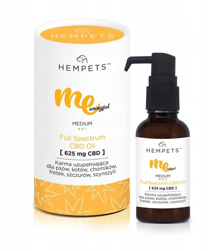 Hempets HEMPETS MEaningful Olej CBD dla Średnich Zwierząt 625mg 30ml) HEM-MED-625