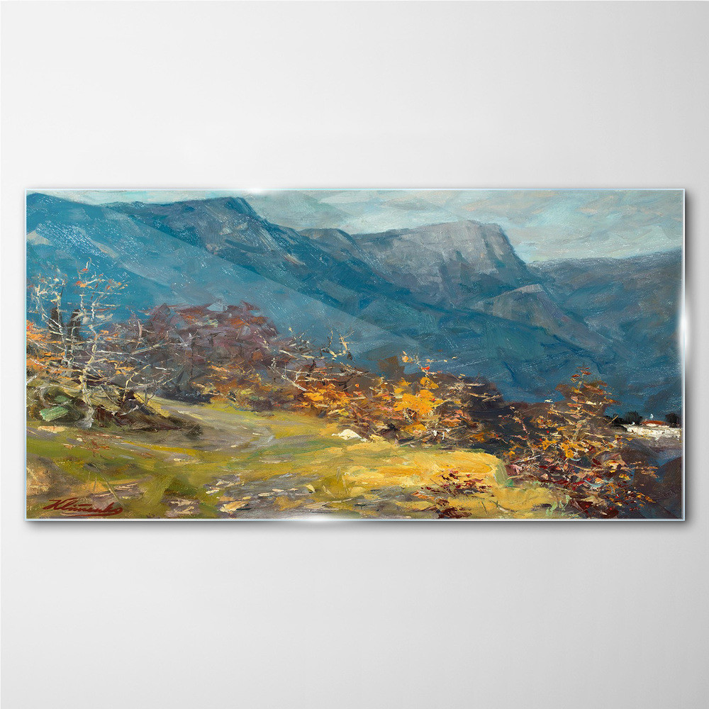 PL Coloray Obraz Szklany malarstwo przyroda góry 100x50cm