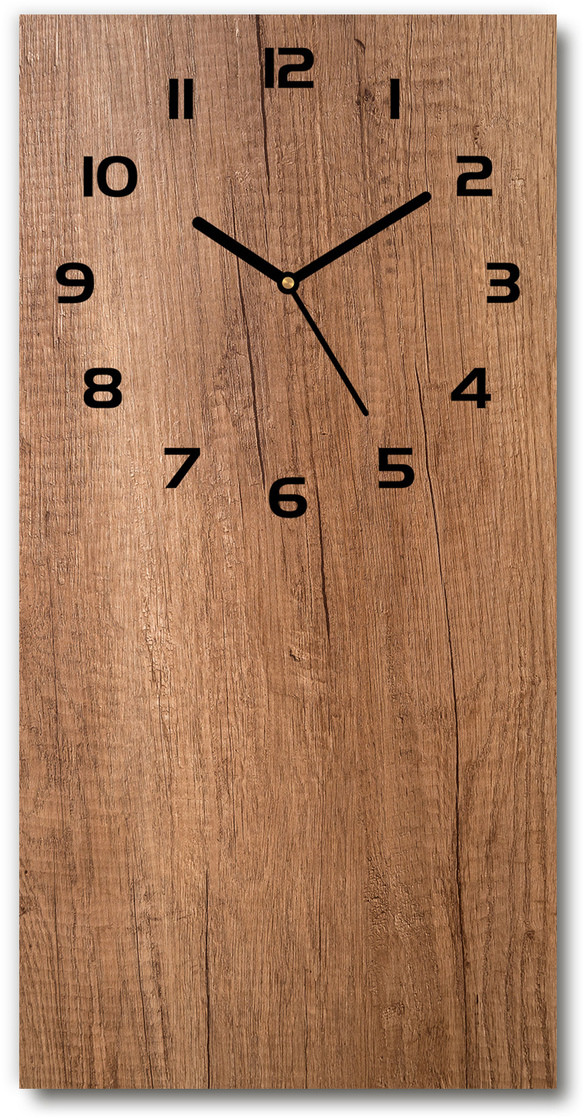 Zegar szklany ścienny Drewniane tło