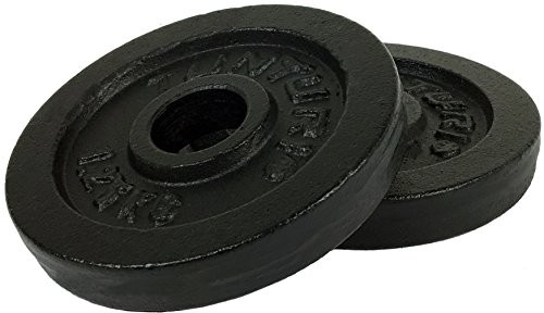 TUNTURI Plates Black 1.25 kg tarcze do sztangi, czarna, 1,25 kg 14TUSCL094