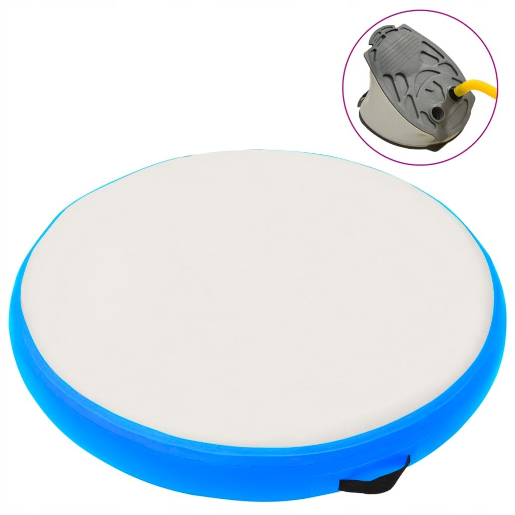 Mata gimnastyczna z pompką, 100x100x15 cm, Pvc,