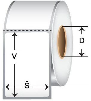 Cdrmarket Samolepicí PP (polypropylen) etikety, 50x40mm, 2000ks, pro TTR, žluté, role