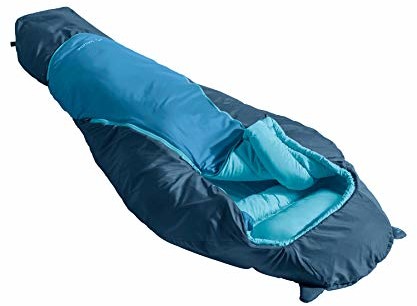 VAUDE Vaude Alpli Adjust 400 SYN, śpiwór dziecięcy z regulacją długości, odpowiedni do rozmiarów 105-135 cm, Baltic Sea, one Size, 129613340010
