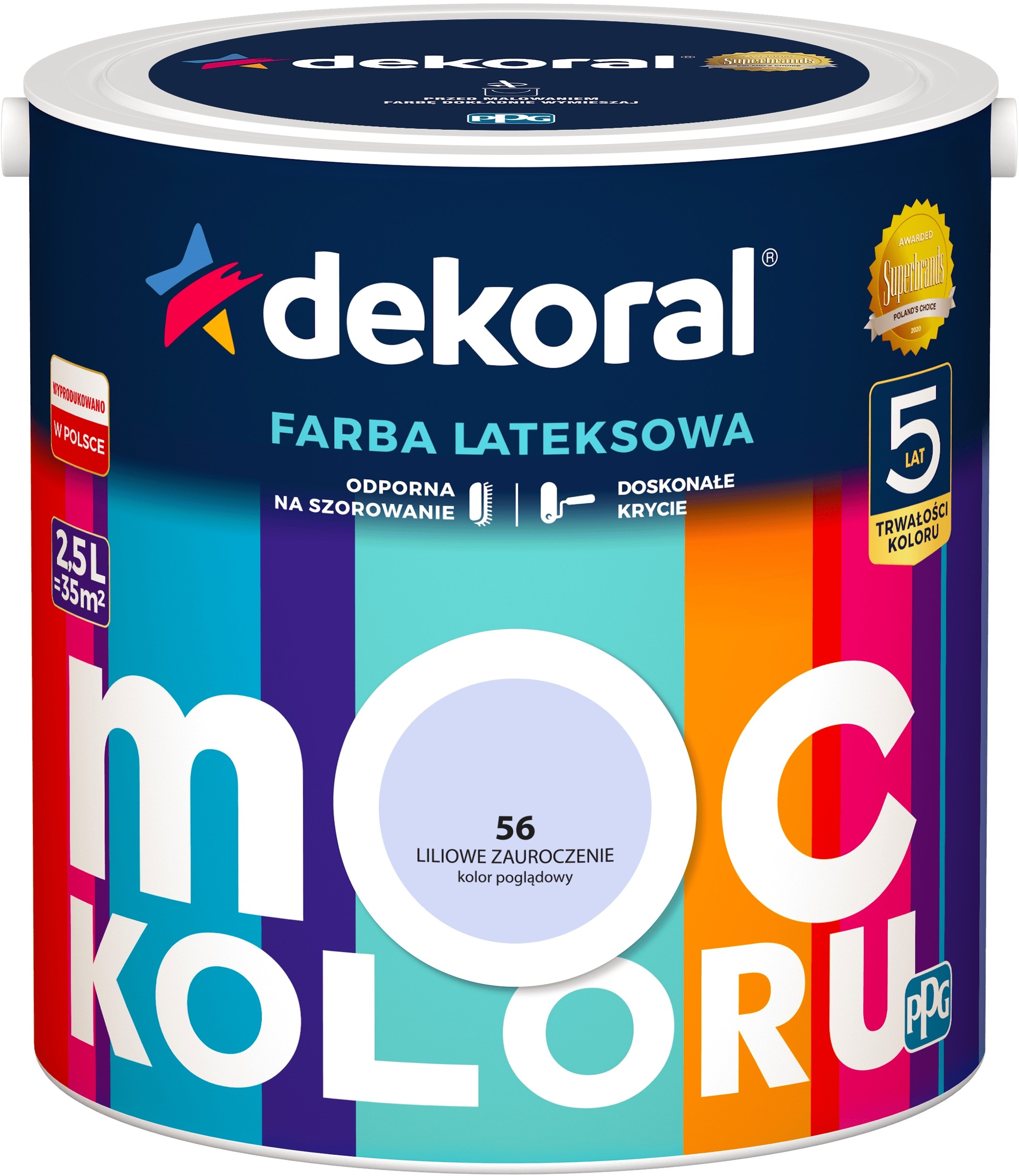 Dekoral Farba Moc Koloru 2,5l Liliowe Zauroczenie