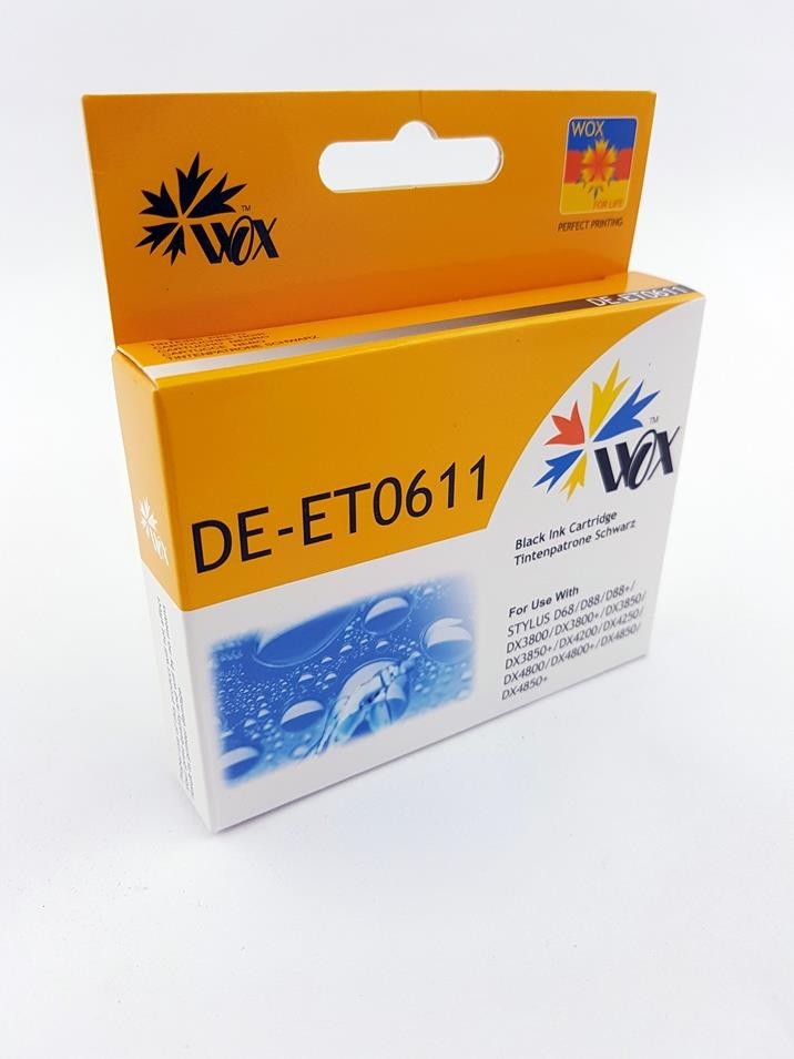 THI Tusz Wox Black EPSON T0611 zamiennik C13T06114010 WOX-E611BN