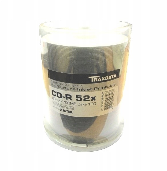 TraxData Cd-r 700MB 52X Diamond Pro White Ink Ff P