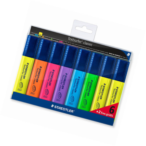 Staedtler Textsurfer classic 364AWP8 zakreślacze, 6 sztuk 364 A WP8