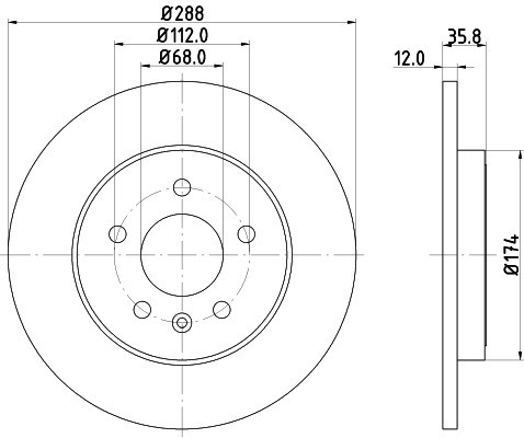 HELLA PAGID Tarcza hamulcowa PAGID 8DD355111-811