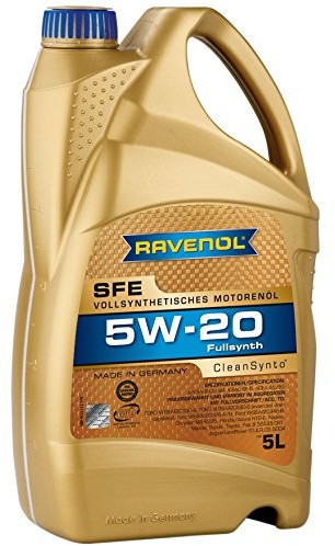 RAVENOL Super Fuel Economy SFE SAE 5 W-20/5 W20 vollsynthetisches olej silnikowy, 5 l 1111110-005-01-999