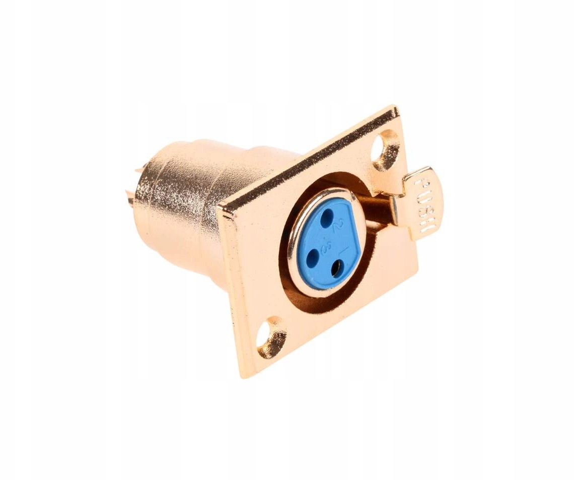 Gniazdo Mikrofonowe Żeńskie Złote