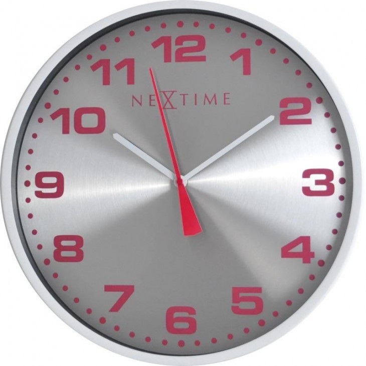 Nextime ścienny Dash White 35 cm (3053wi)