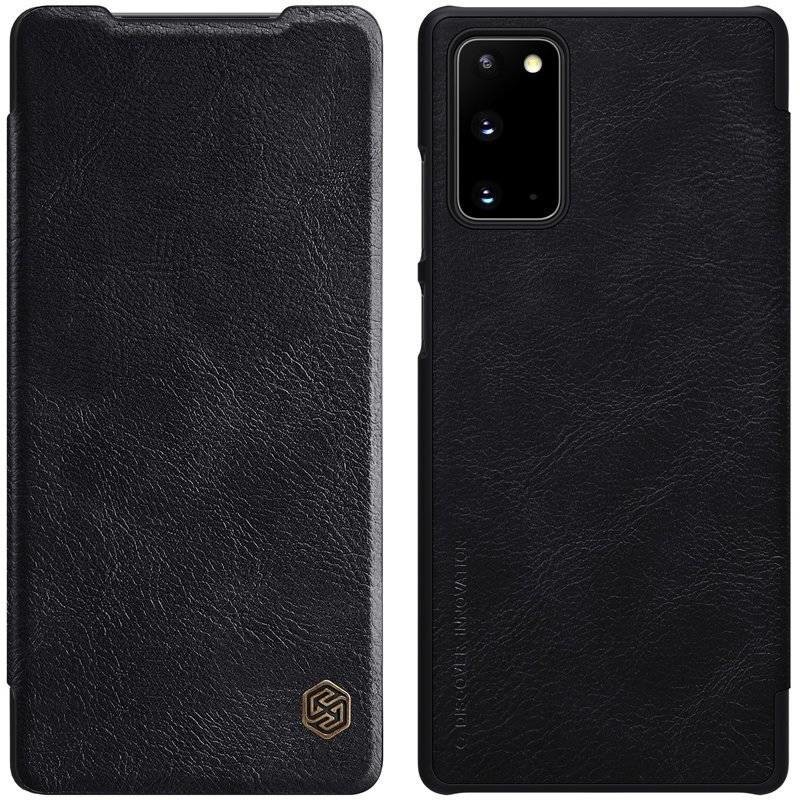 Nillkin Qin skórzana kabura etui Samsung Galaxy Note 20 czarny hurtel-62716-0