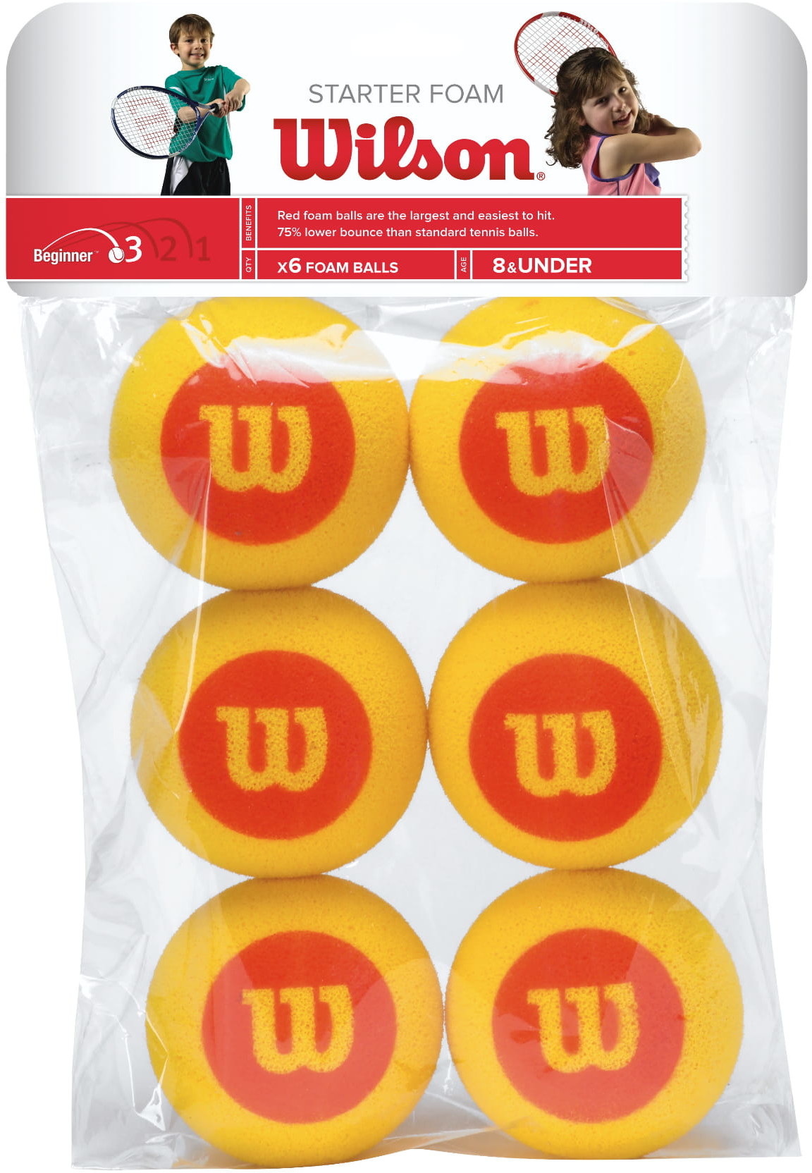 Wilson Starter Foam, żółty, jeden rozmiar 0883813357161