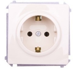 Kontakt Simon Gniazdo ścienne Basic z/u Schuko (moduł) BMGSz1.01/12 beżowy