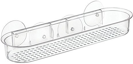 InterDesign Prysznic/CADDY z przyssawką do łazienki firmy  szampon, mydło Conditioner,  transparentny 21700