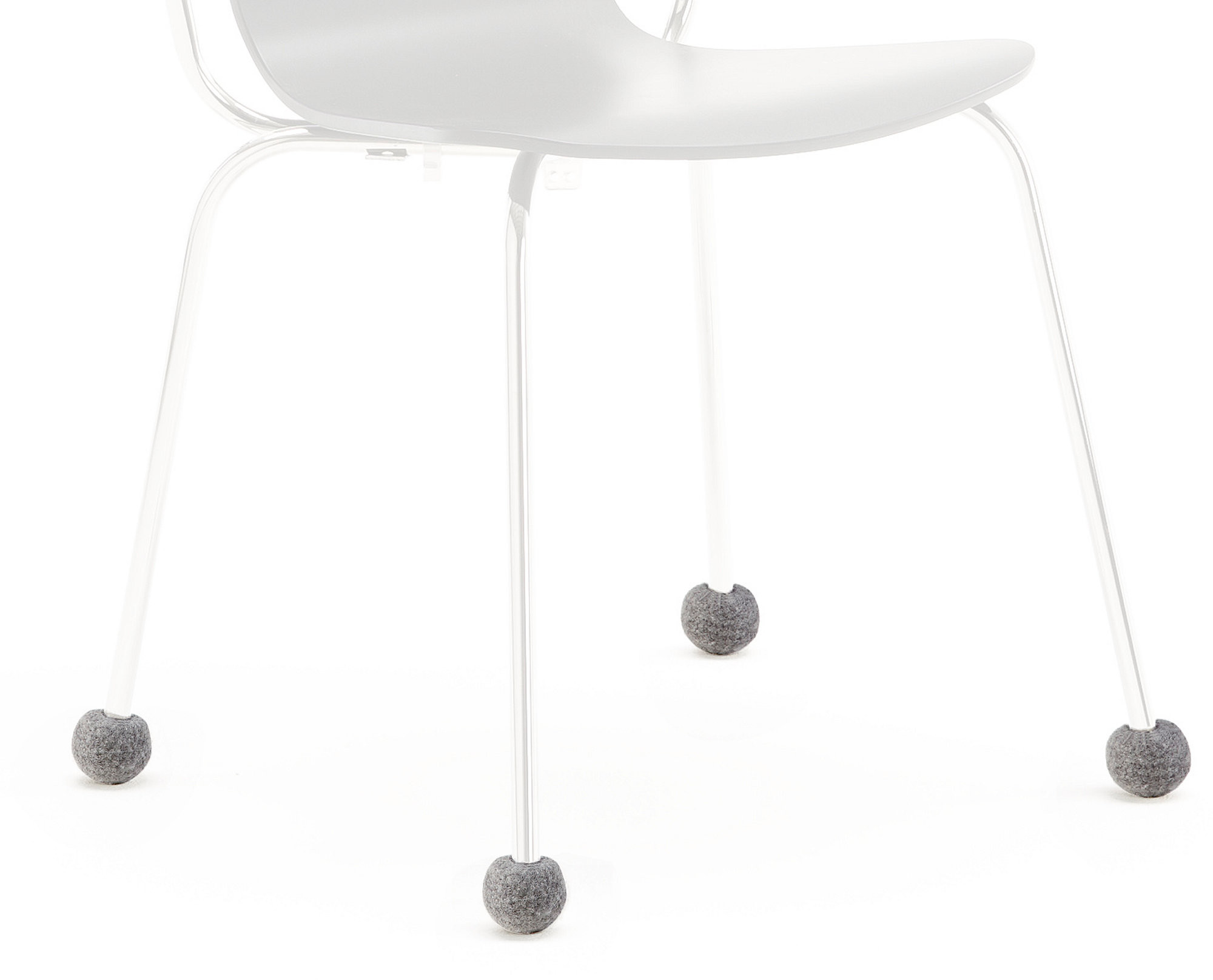 AJ Produkty Ślizgacze filcowe, 20-27 mm, ciemnoszary